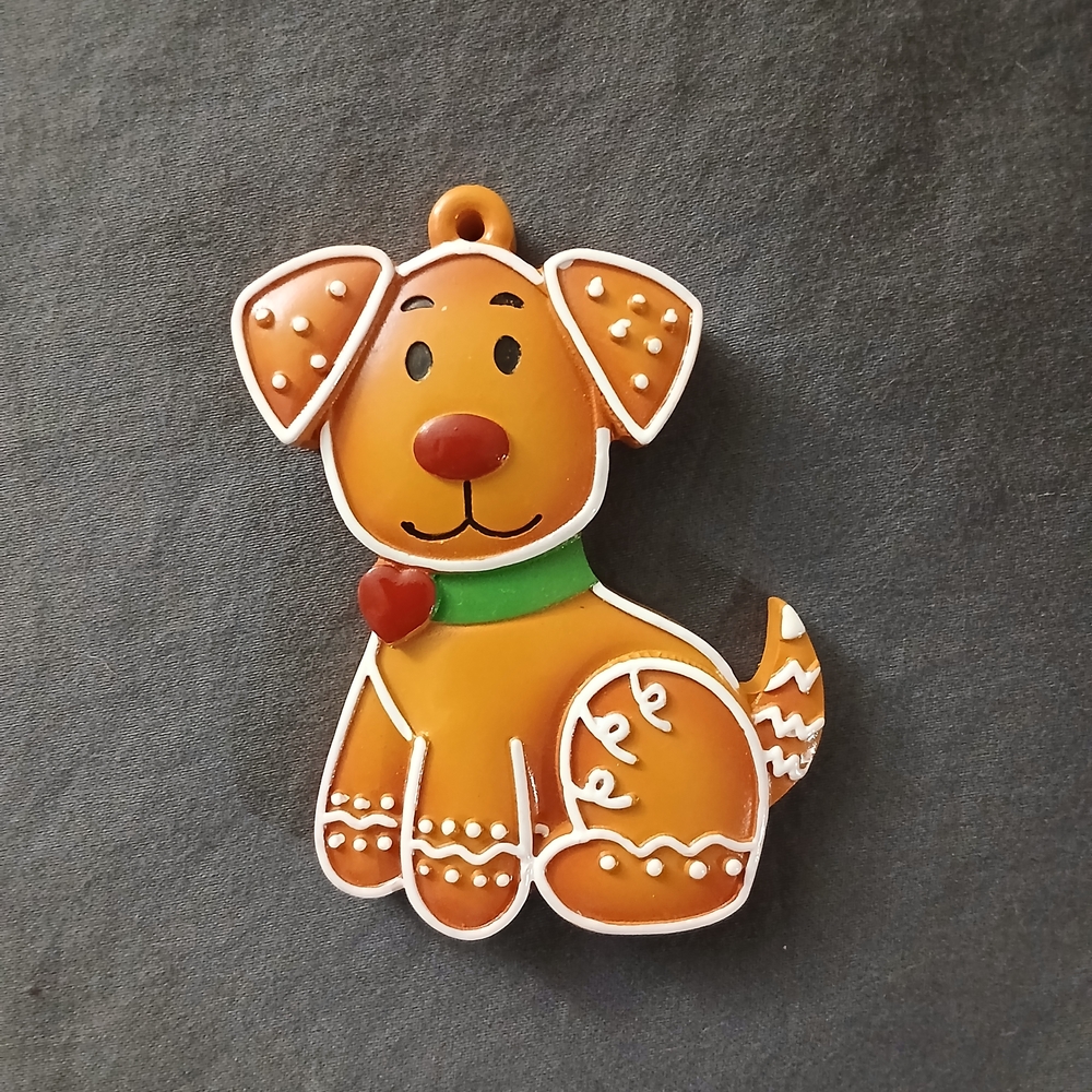 Whimsical Gingerbread Dog Ornament